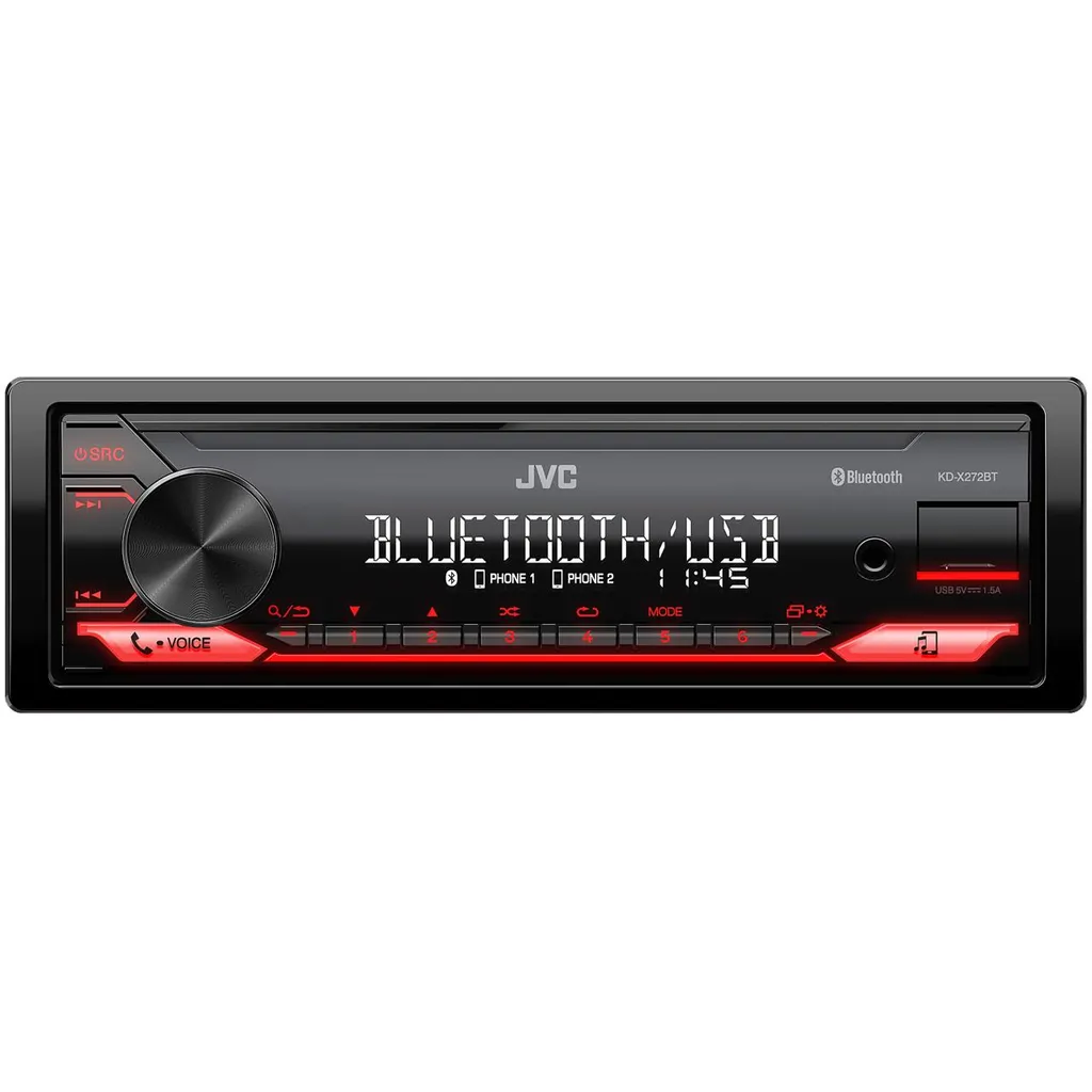 Автомагнитола JVC KD-X272BT ,1DIN,MP3,USB,Android ,Bluetooth