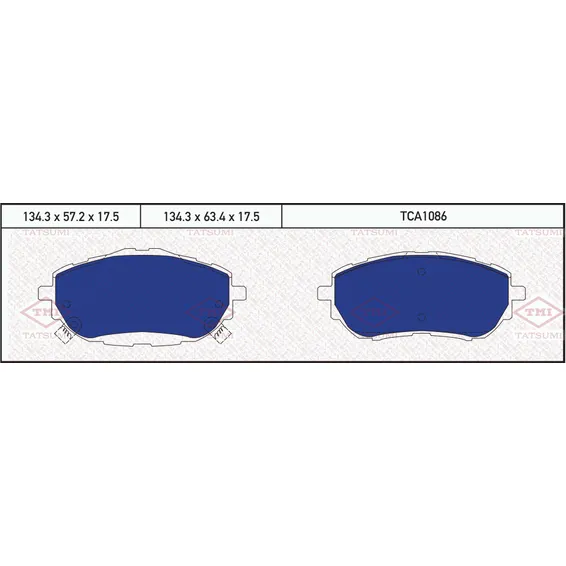 Колодки тормозные дисковые передние TOYOTA Auris/Corolla 12-> TATSUMI TCA1086