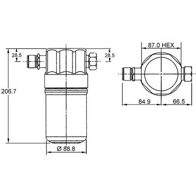 Осушитель кондиционера AUDI 80/90/A4(B5)/VW Passat B5 95-00 KNECHT/MAHLE AD 36 000S
