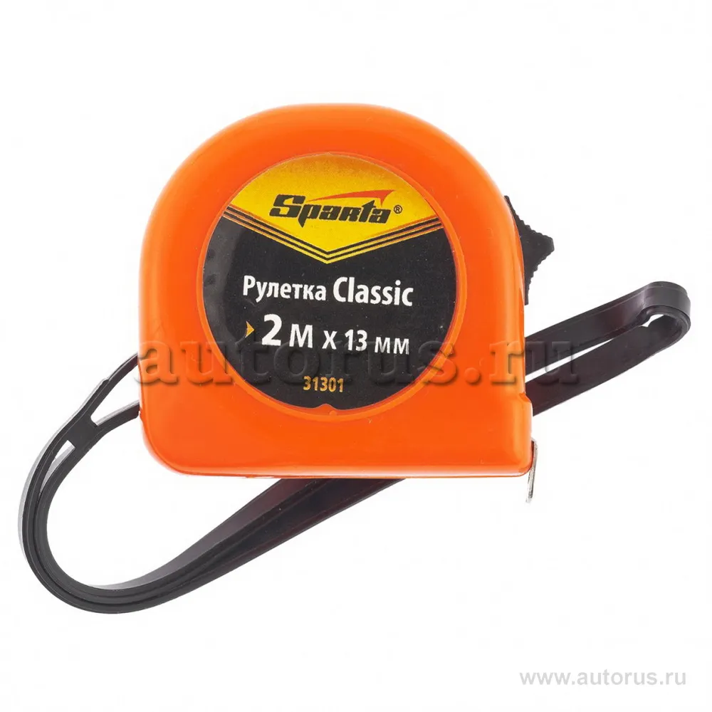 Рулетка Classic, 2 м x13 мм, пластиковый корпус SPARTA 31301
