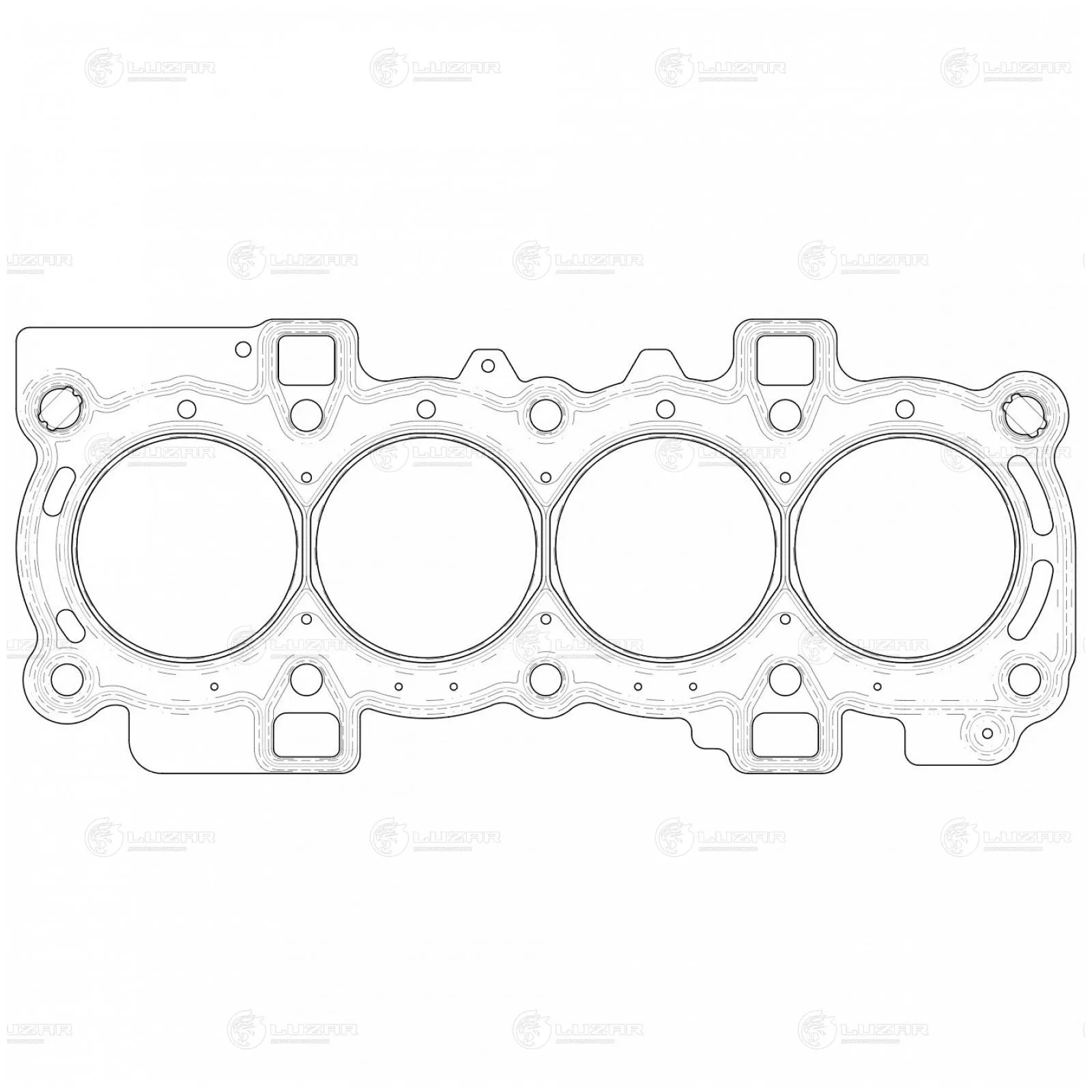 Прокладка ГБЦ для Ford Focus II (05-)/Volvo S40 II (04-) 1.6i [HWDA; LUZAR LES 11001