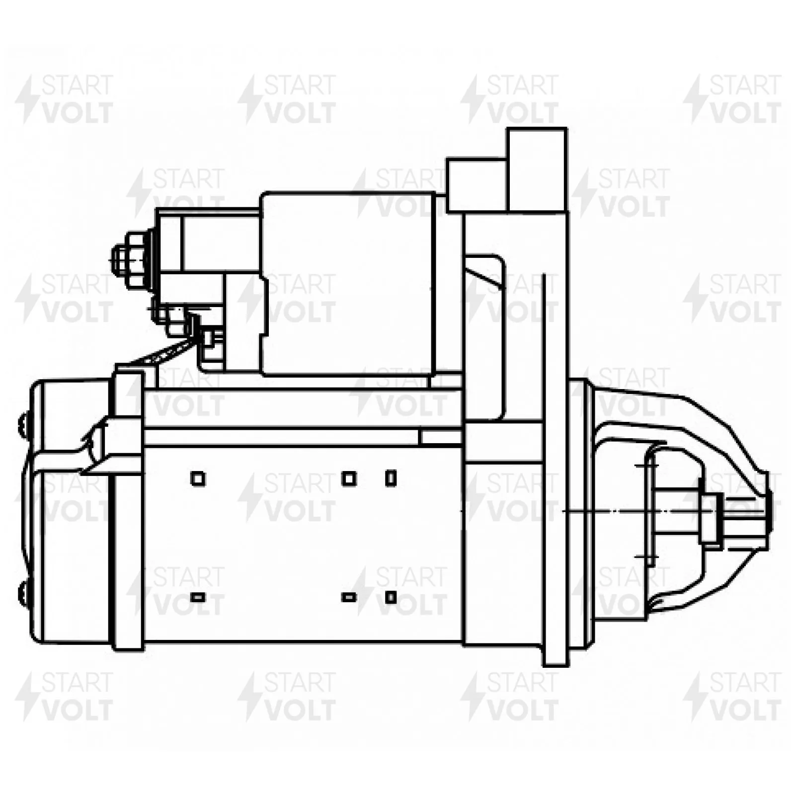 Стартер для Lexus LX (07-)/Toyota Tundra (06-) 5.7i 1,7кВт STARTVOLT LSt 1925