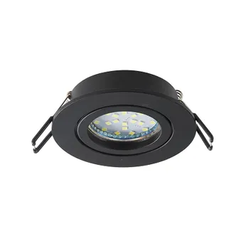 Встраиваемый светильник алюминиевый ЭРА KL86 BK MR16/GU5.3 черный