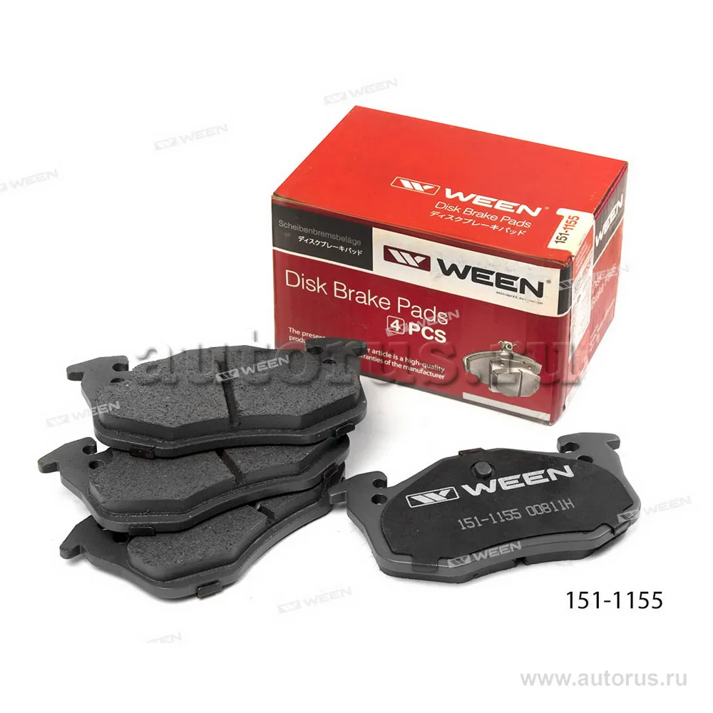 Тормозные колодки дисковые задние RENAULT Clio I, II, Symbol WEEN 151-1155