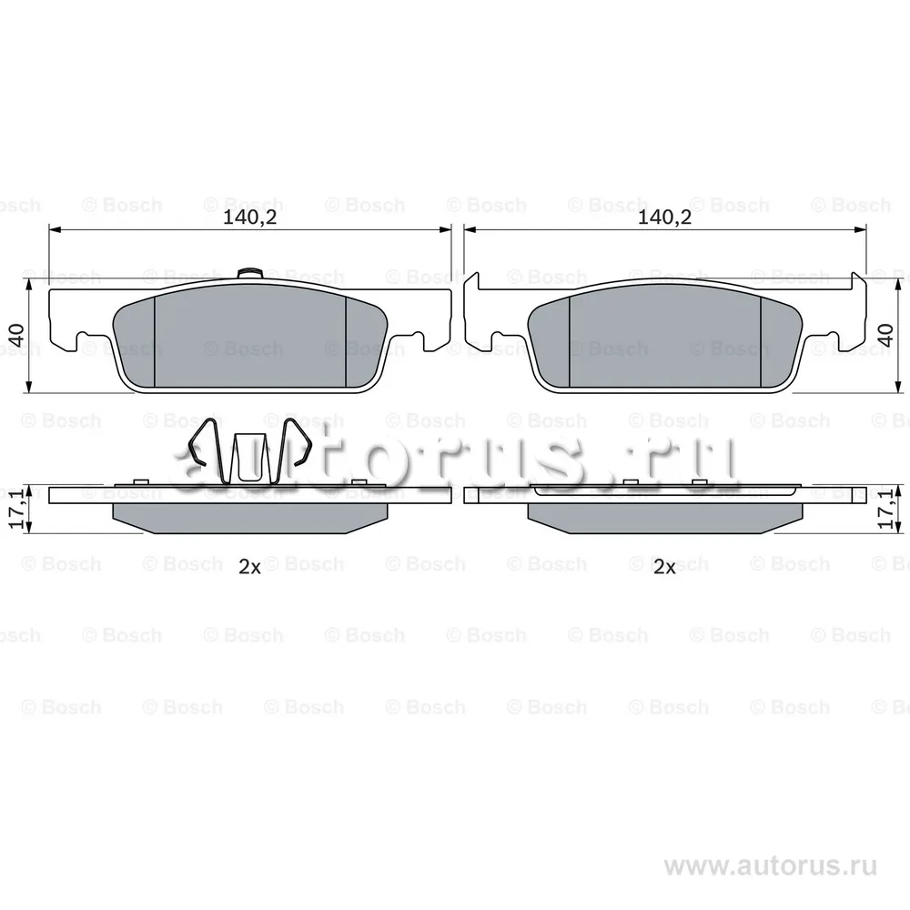 Колодки передние BOSCH 0 986 494 661