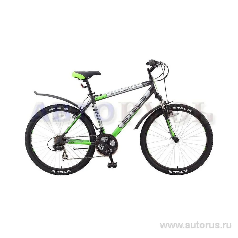 Велосипед 26 горный STELS Navigator 600 V, 2015 18 скоростей рама алюминий 17 серый/серебристый/зеленый
