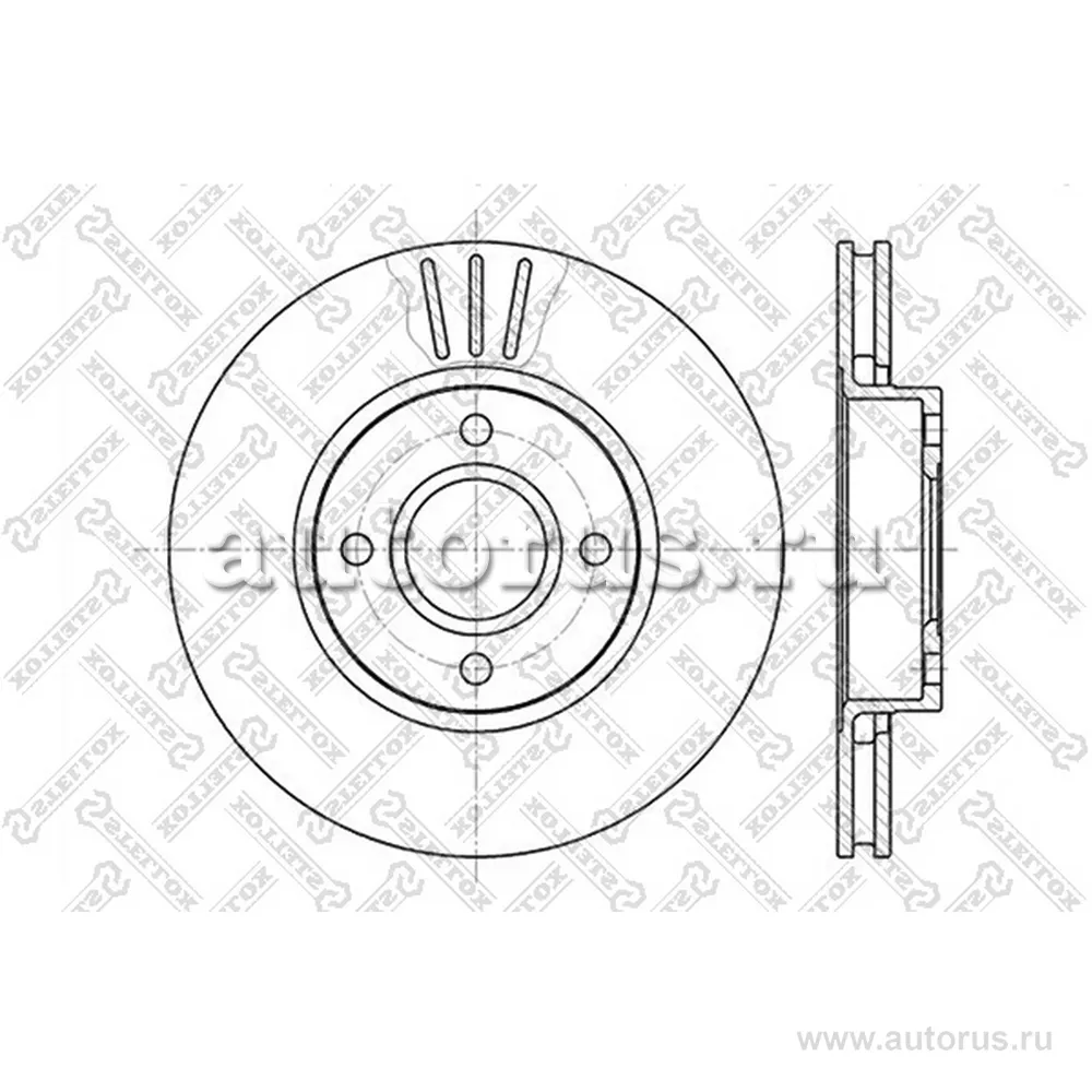 Диск тормозной передний FORD MONDEO/SCORPIO 1.8- 278X24/47 STELLOX 60202542V_SX