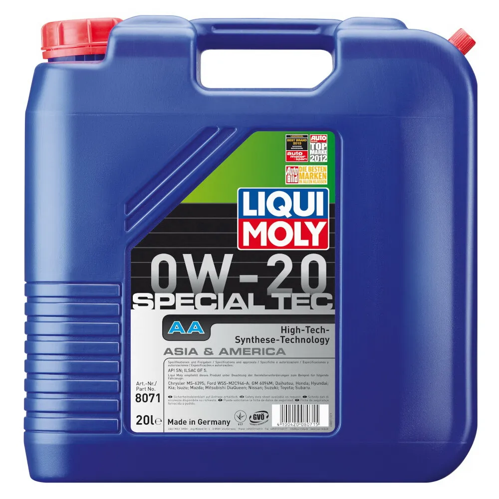 Масло моторное Special Tec AA 0W-20 SP GF-6A (20л) LIQUI MOLY 8071