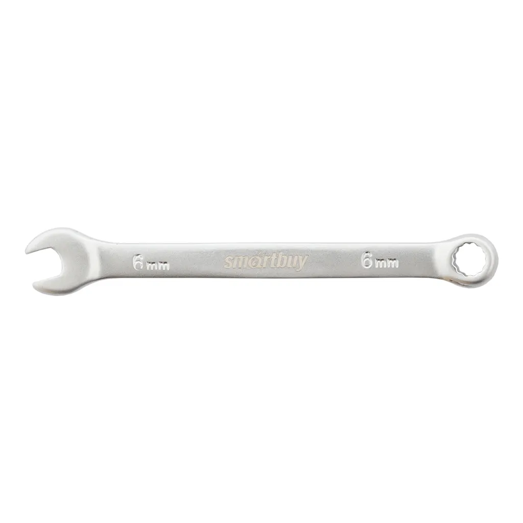 Ключ комбинированный на 6 мм, хромированный, 40X, TOOLS SMARTBUY SBT-OWS-6P1