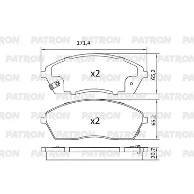 Колодки тормозные дисковые пер. JAC Sunray / Sollers Atlant PATRON PBP311