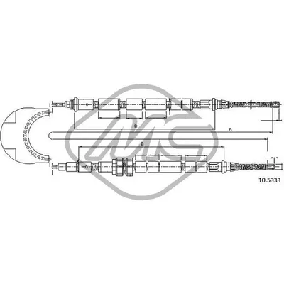 Трос ручника FRD ESCORT VAN/COURIER (I) Metalcaucho 81795