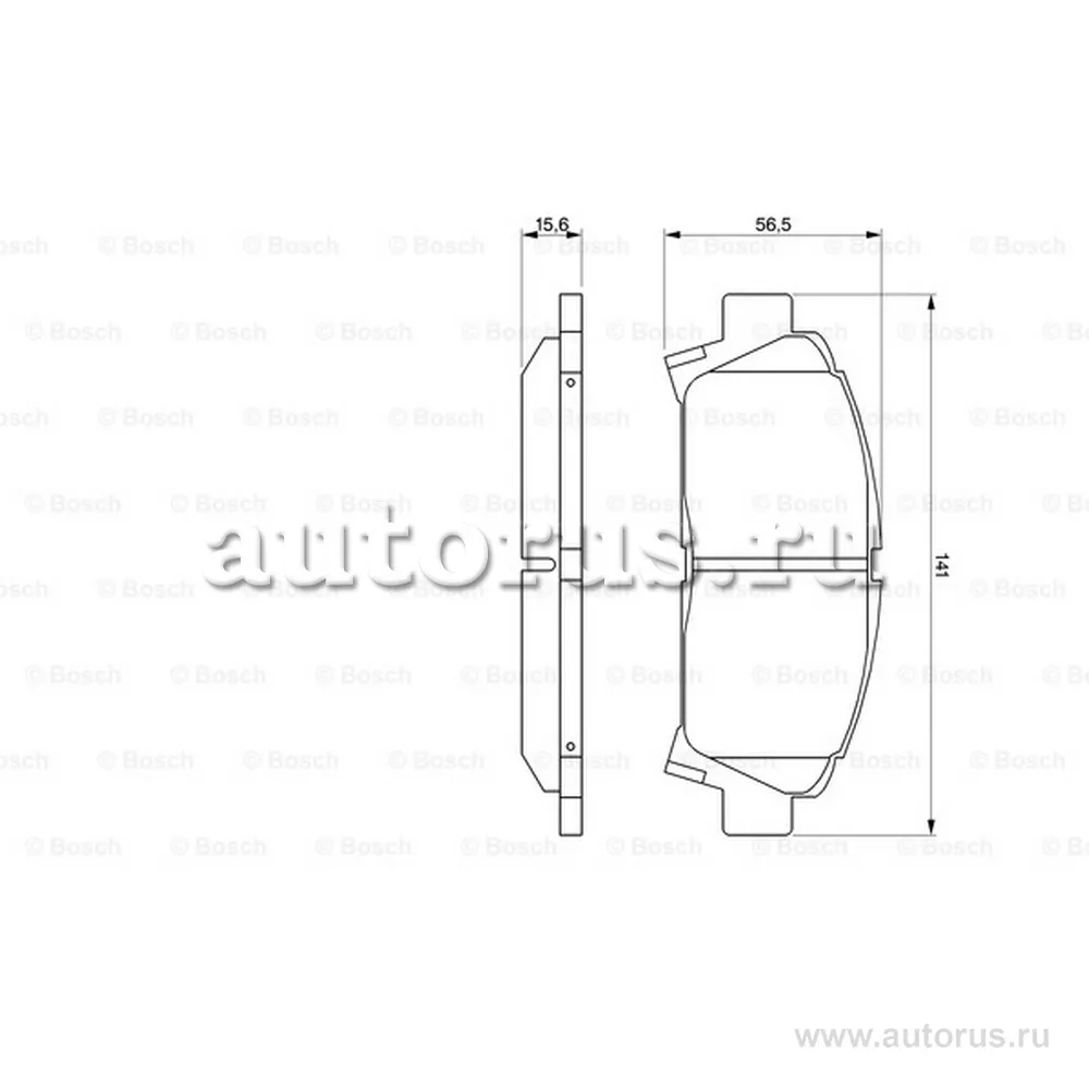 Колодки тормозные передние BOSCH 0 986 424 799