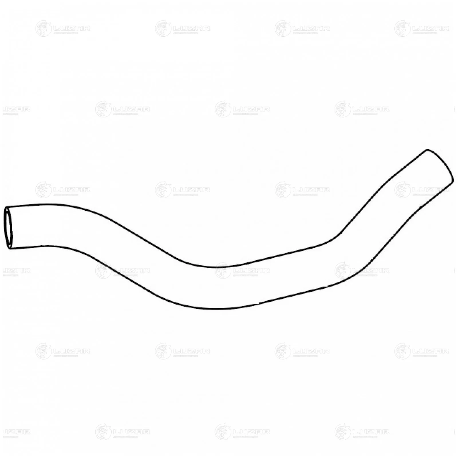 Патрубок охл. верх. (EPDM,1шт.) для Kia Optima (15-) 2.4i [G4KJ] LUZAR LPK081203