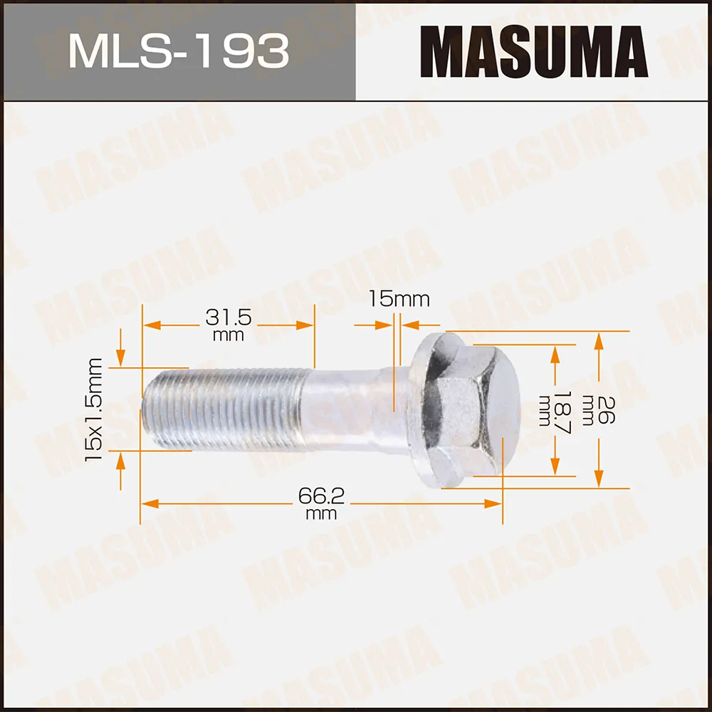 Болт амортизатора m15x1.5 toyota MASUMA MLS-193