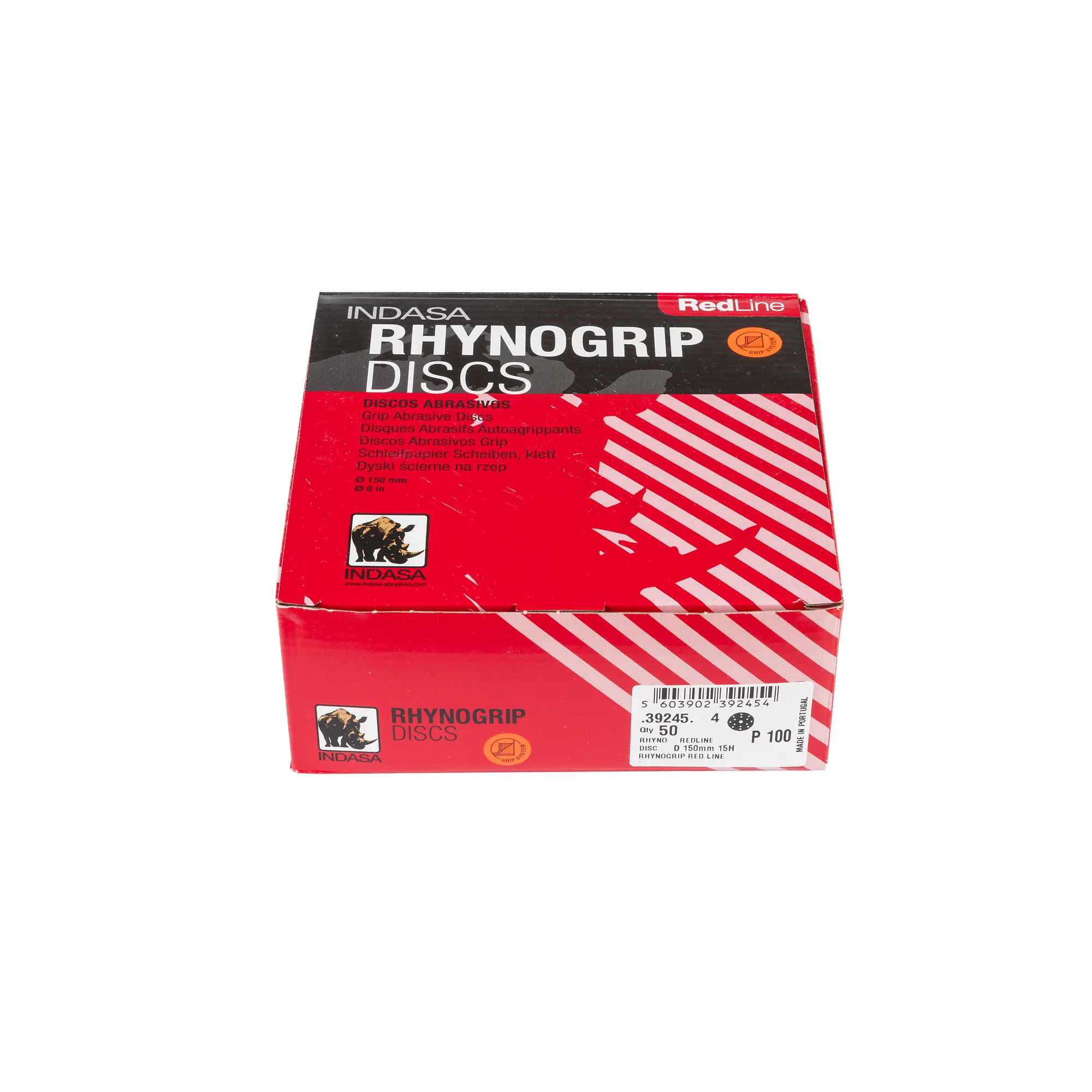 Круг RHYNOGRIP (15H) D150мм Р100 (1уп.х50шт) Indasa 39245