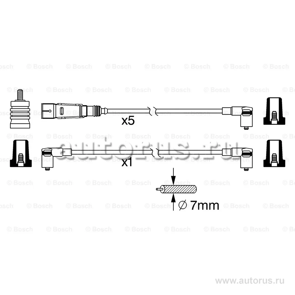 Комплект высоковольтных проводов BOSCH 0986356340