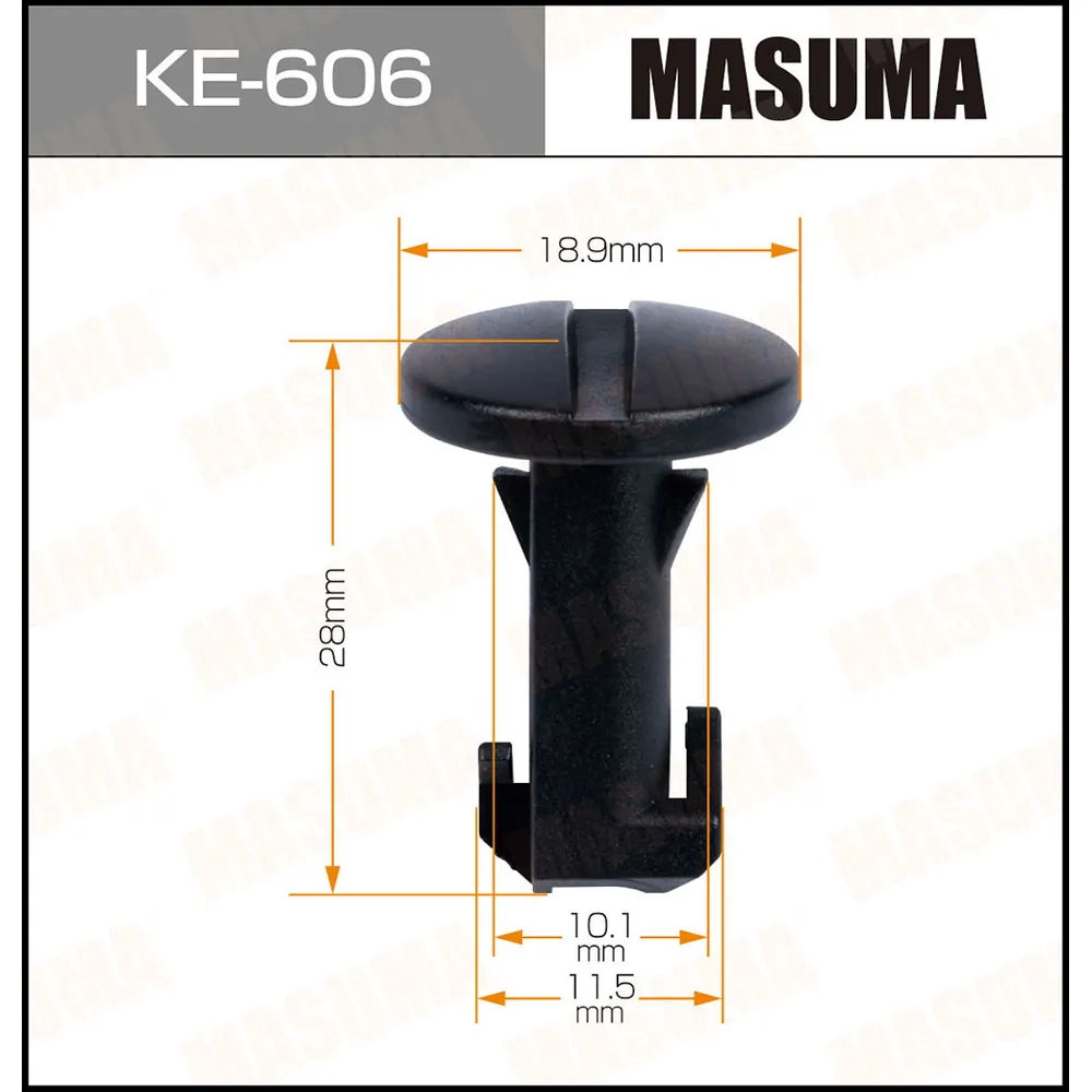 Клипса автомобильная уп.50 MASUMA KE-606