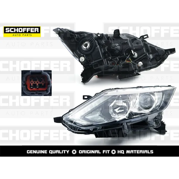 Фара левая диодная полоса Nissan Qashqai J11 14-17 SCHOFFER SHF12060