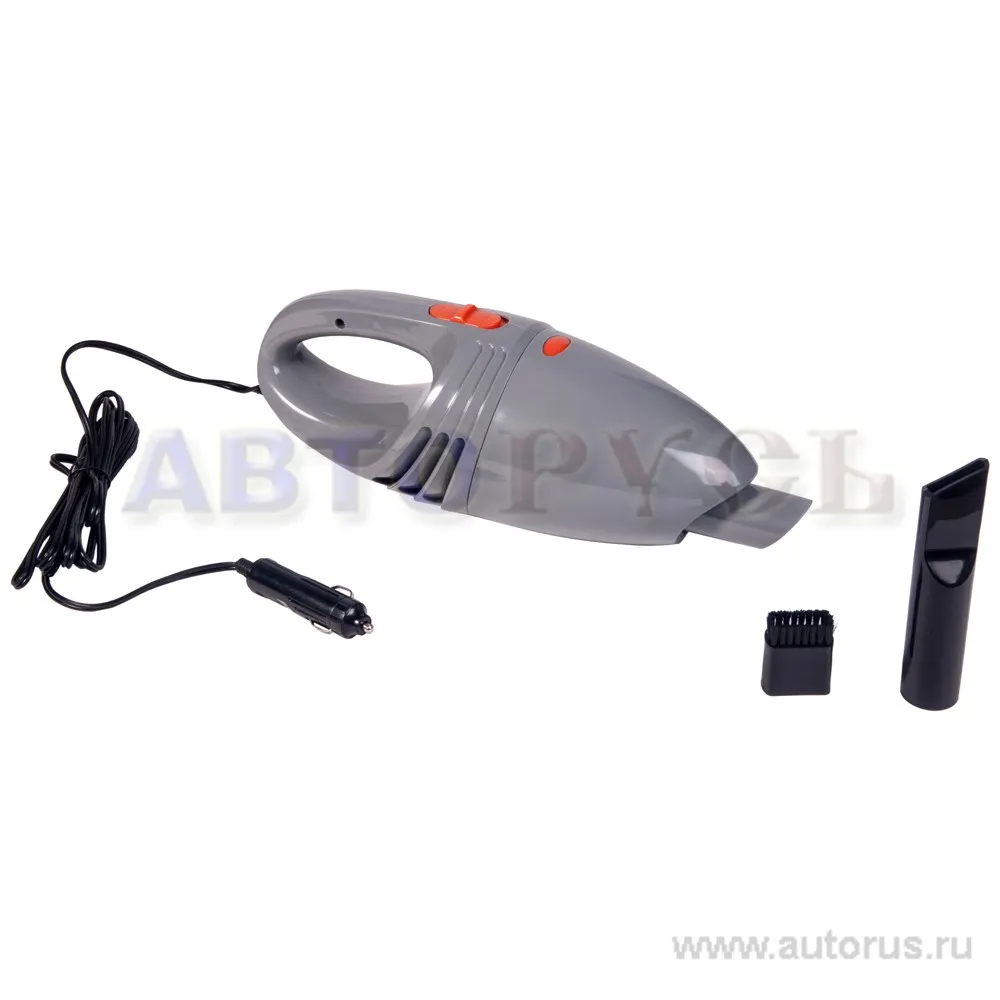 Пылесос автомобильный 3 насадки 60Вт кабель 4 м 12В сумка