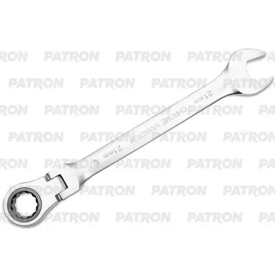 Ключ комбинированный трещоточный с шарниром, 21 мм PATRON P-75721F