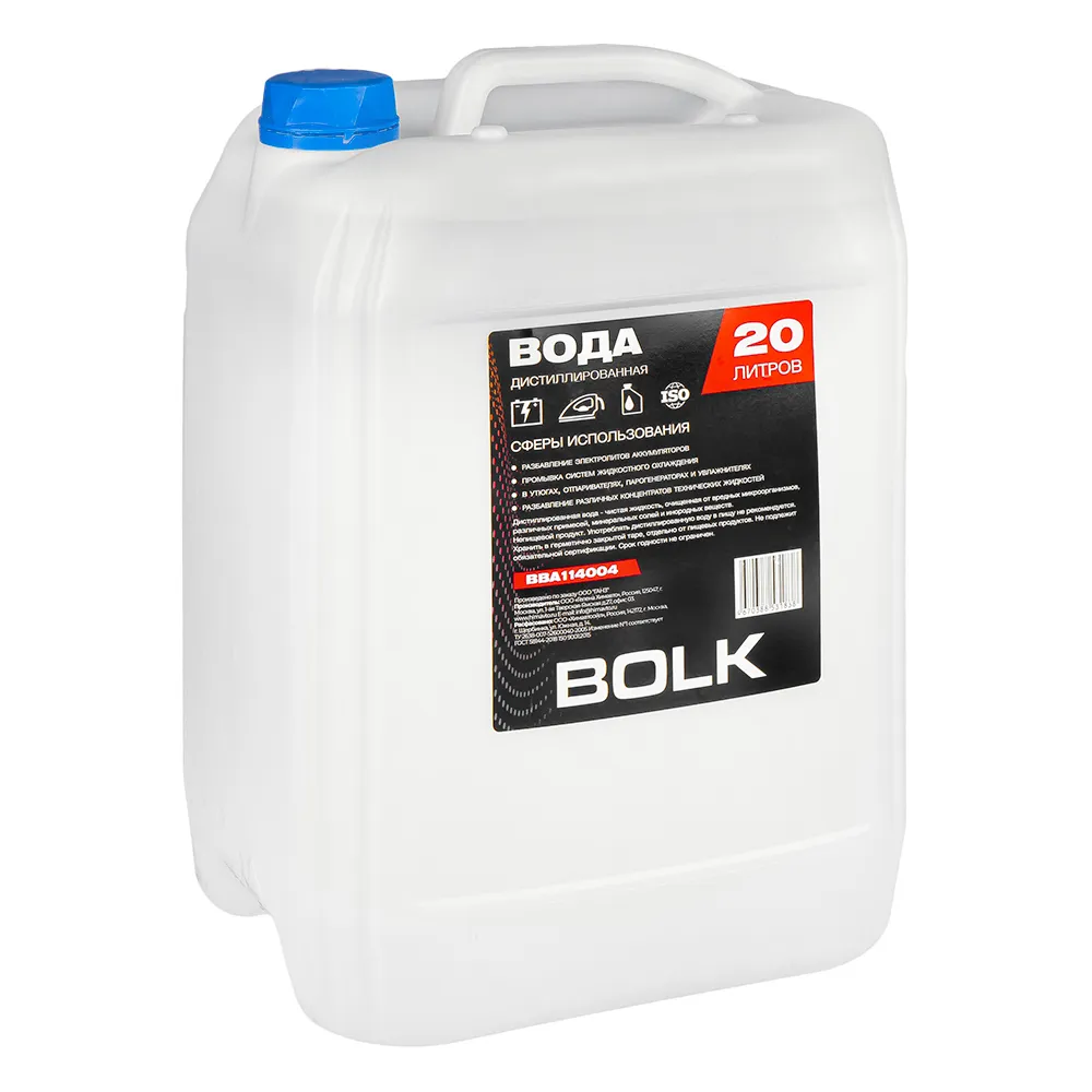 Вода дистиллированная 20л BOLK BBA114004