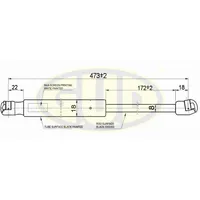 АМОРТИЗАТОР БАГАЖНИКА DAE LANOS 05/97- 420N L473/172MM G.U.D GGS020204