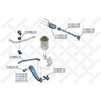 Рычаг перд.прав. Opel Tigra/Corsa/Tigra STELLOX 57-03759-SX