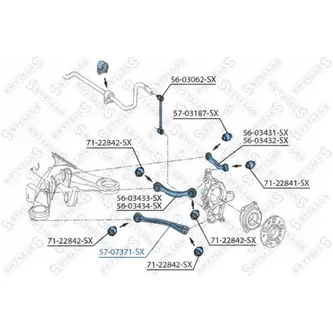 Рычаг задний нижний MB W211 2.0-4.0CDi 02> STELLOX 57-07371-SX