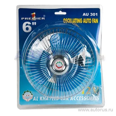 Вентилятор автомобильный 6 15,24 см 12В Premier AU301