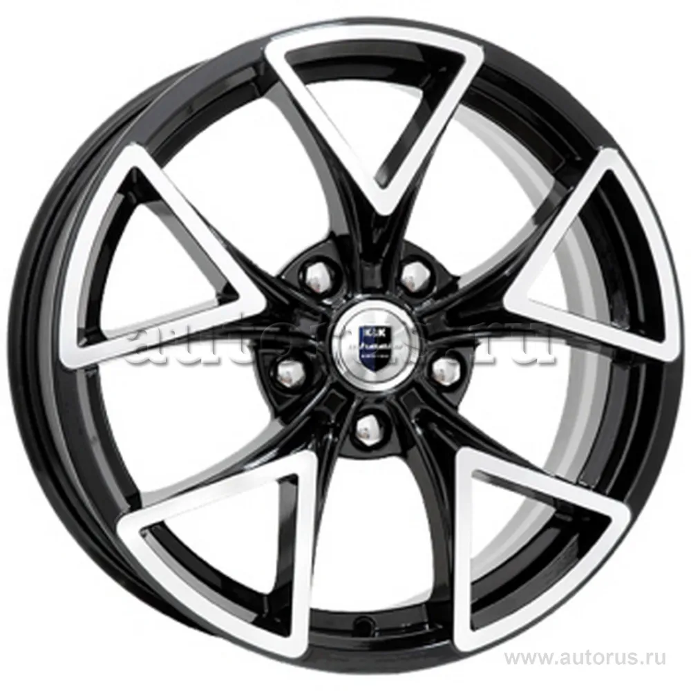 Диск литой R16 6.5J 5x114.3/64.1 ET55 КИК Сочи алмаз черный r3936