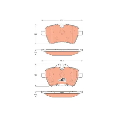 Колодки передние MINI R50/R52/R53/R55/R57/R58/R59/R60/R61 TRW GDB1712
