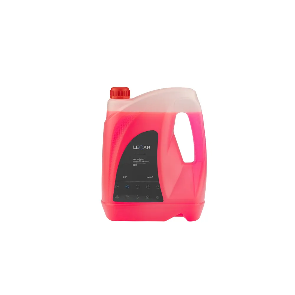 Антифриз LECAR G12 готовый -40C красный 5 л LECAR000061210