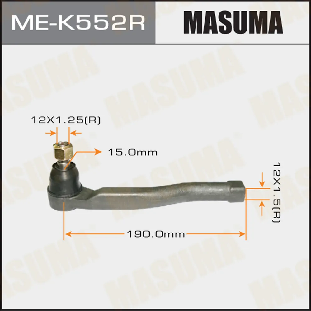 Наконечник рулевой тяги Masuma GENERAL MOTORS, DAEWOO RH MASUMA MEK552R
