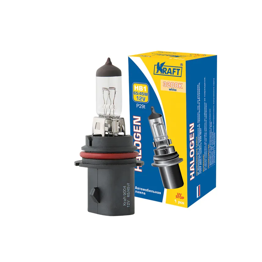 Лампа 12V HB1 60/45W P29t KRAFT 1 шт. картон KT700023