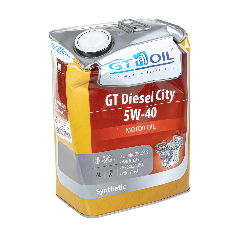 Масло моторное GT OIL GT Diesel City 5W-40 синтетическое 4 л УЦЕНКА! 8809059408001-N0