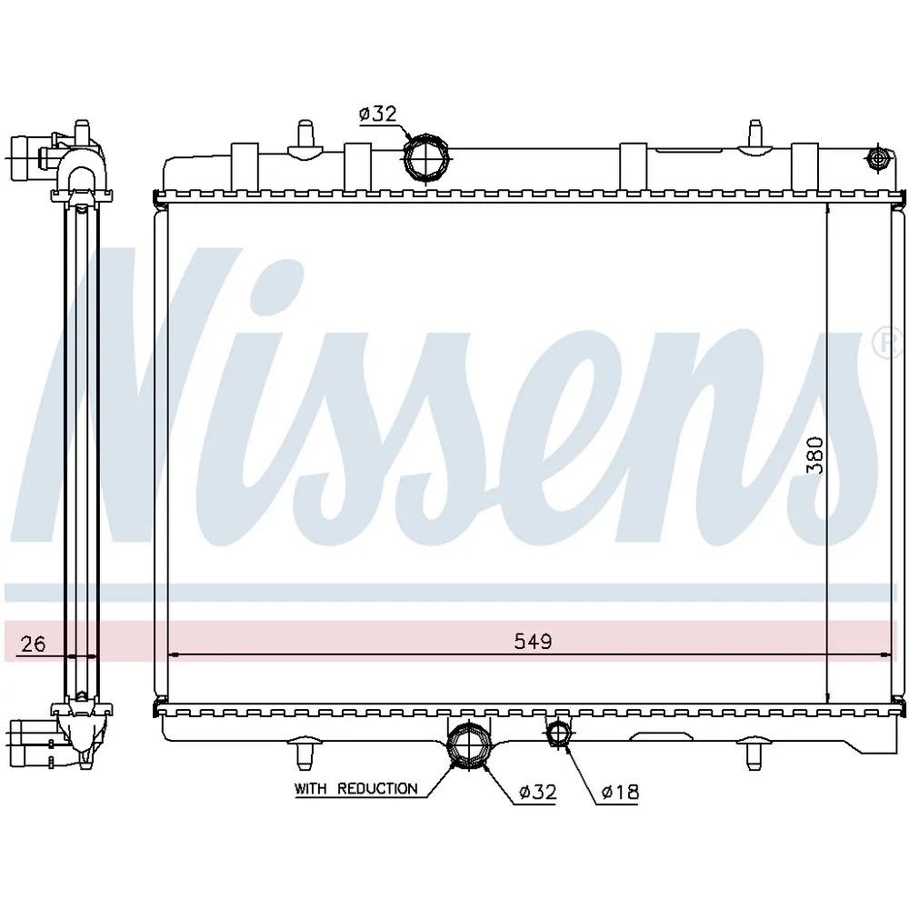 Радиатор основной NISSENS 63607A