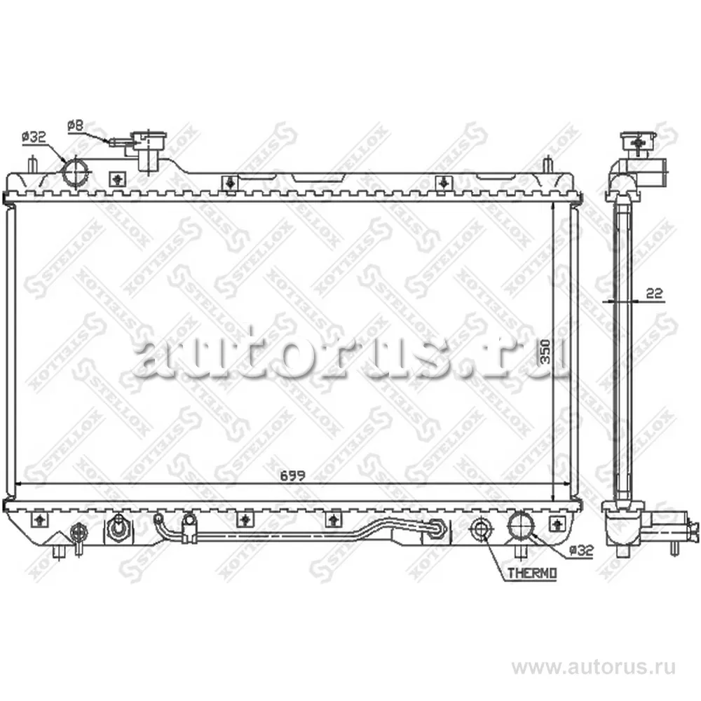 Радиатор системы охлаждения АКПП Toyota RAV-4 2.0 97-98 STELLOX 10-25152-SX