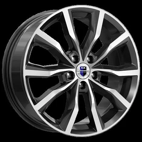 Диск литой R18 7.5J 5x108/67.1 ET33 КИК Портер Алмаз черный 76174