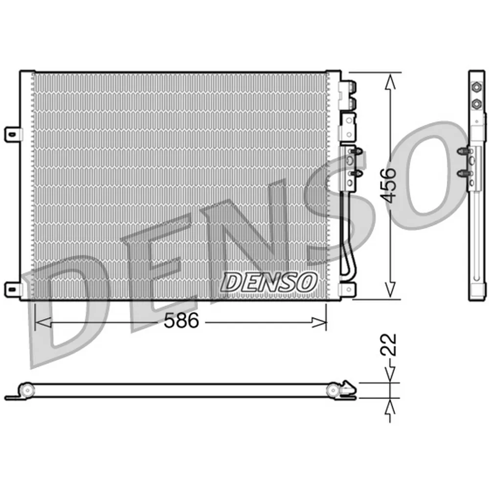 Радиатор кондиционера JEEP COMMANDER/ GRAND CHEROKEE (98-05) DENSO DCN06009
