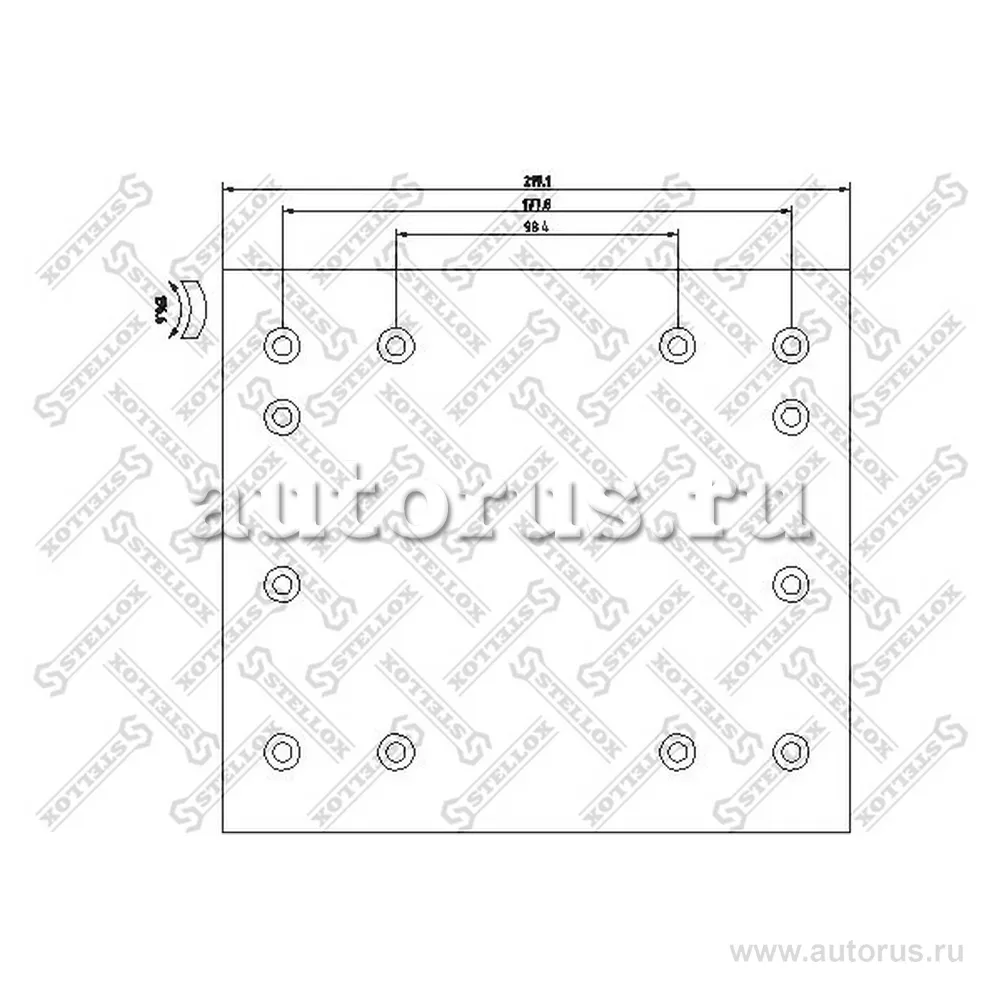 Накладки торм.с ЗАКЛЕПКАМИ STD 19369 18.6-10.7(419x219(93685/L10 6.3 STELLOX 85-00993-SX