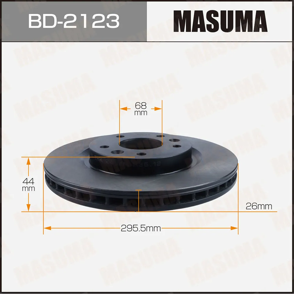 Диск тормозной , front NISSAN X-TRAIL, QASHQAI / T32, J11R уп.2 MASUMA BD2123
