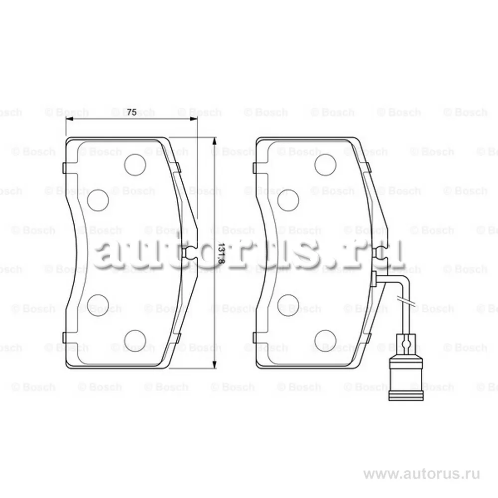 К-кт колодок дисковых AUDI A8 94-02, BOSCH 0986424664