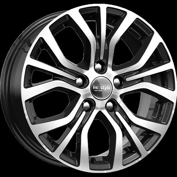 Диск литой R16 6.5J 5x114.3/66.1 ET40 КИК КС736 алмаз черный 67992