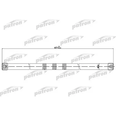Торсион лев RENAULT MEGANE 19 L677мм, 26-27 зуб. PATRON PTB1006
