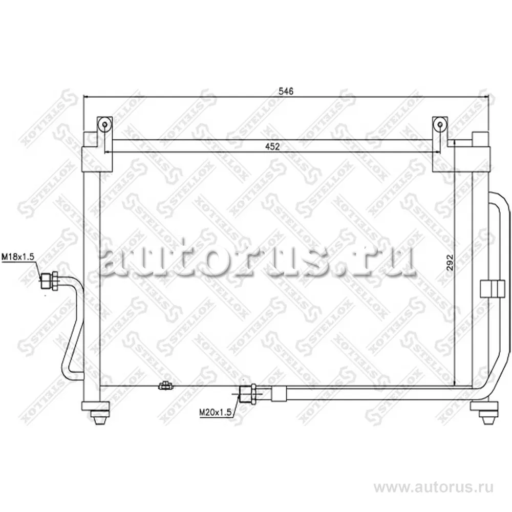 Радиатор конд. Daewoo Matiz 0.8 98 STELLOX 1045083_SX