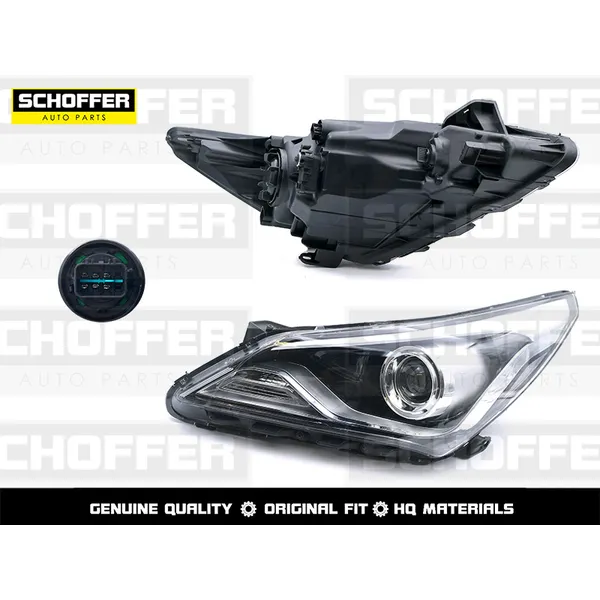 Фара левая линзованная Hyundai Solaris (I 2014-2017) SCHOFFER SHF12014