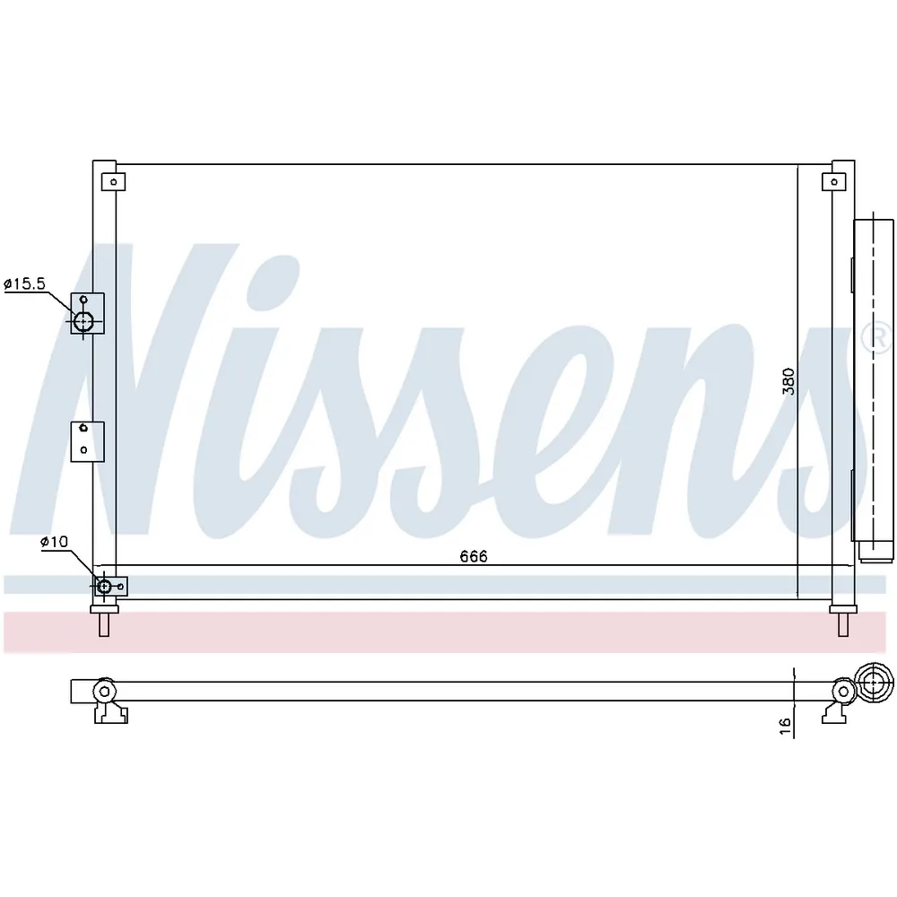 Радиатор кондиционера HONDA CIVIC 4 DOORS 1.6 I 06- NISSENS 940362