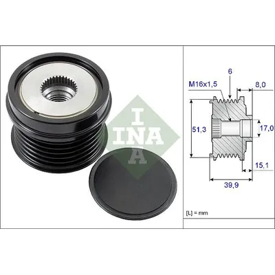 Шкив генератора INA 535025210