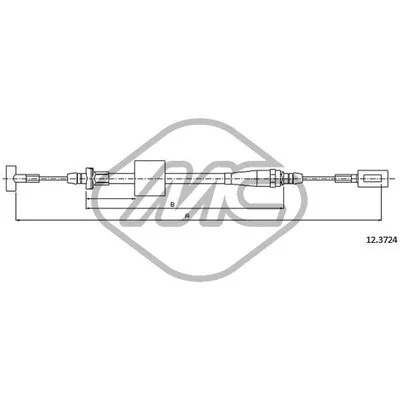 Трос ручника IVE DAILY 29L-35C ALL (DISC BRAKE) RUOTE SINGOLE / SINGLE WHEELS Metalcaucho 81394