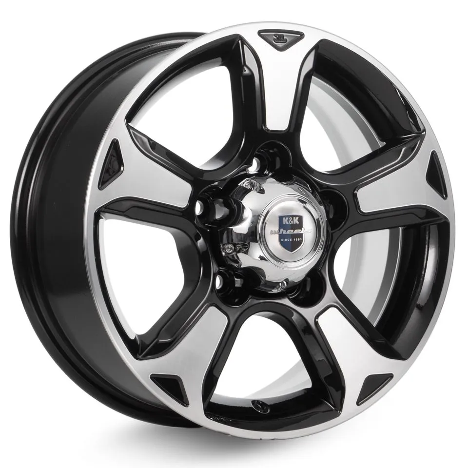 Диск литой R16 7J 5x139.7/108.5 ET35 КИК Атлант Алмаз черный 87251541405